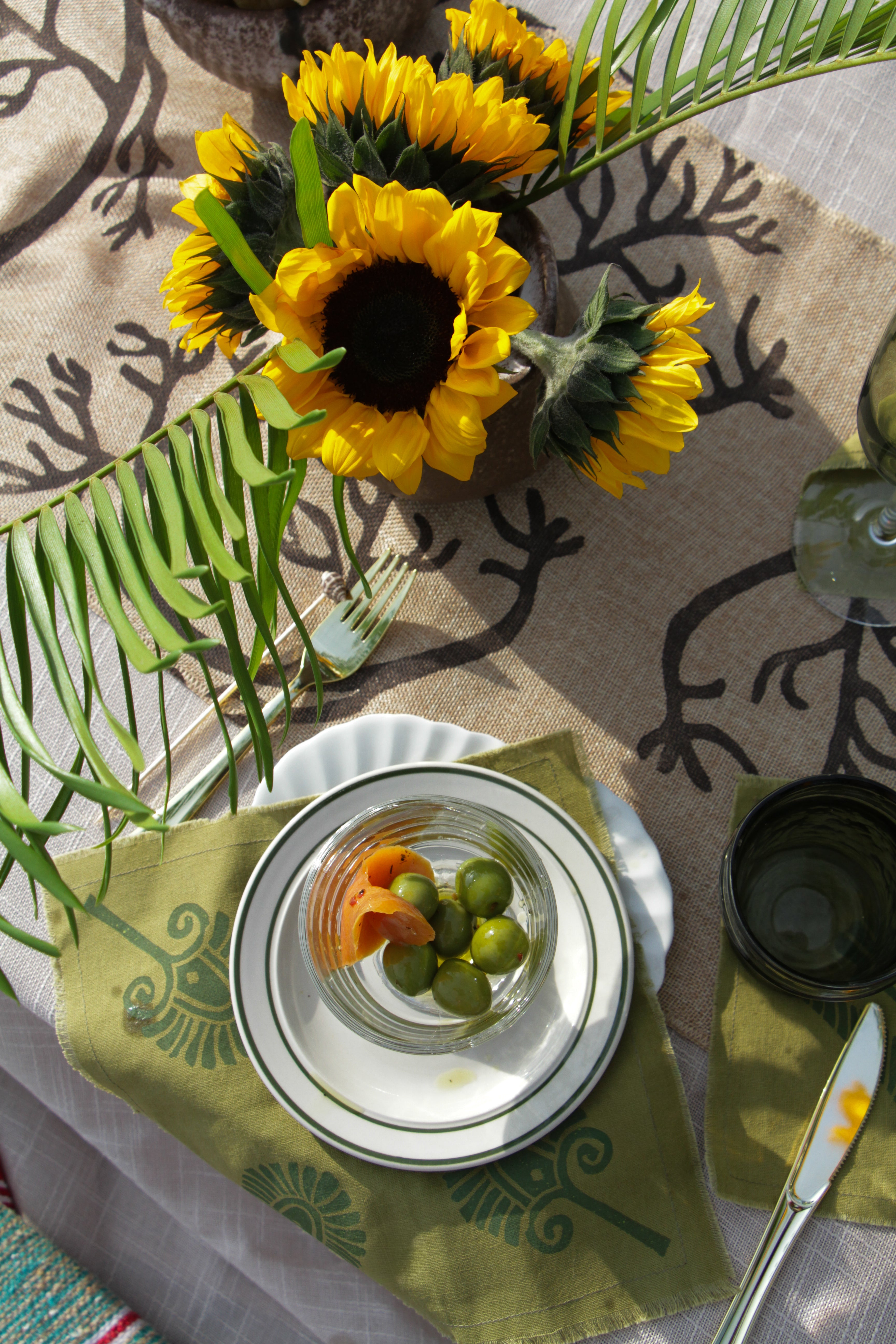 Olive Green Dinner Napkin