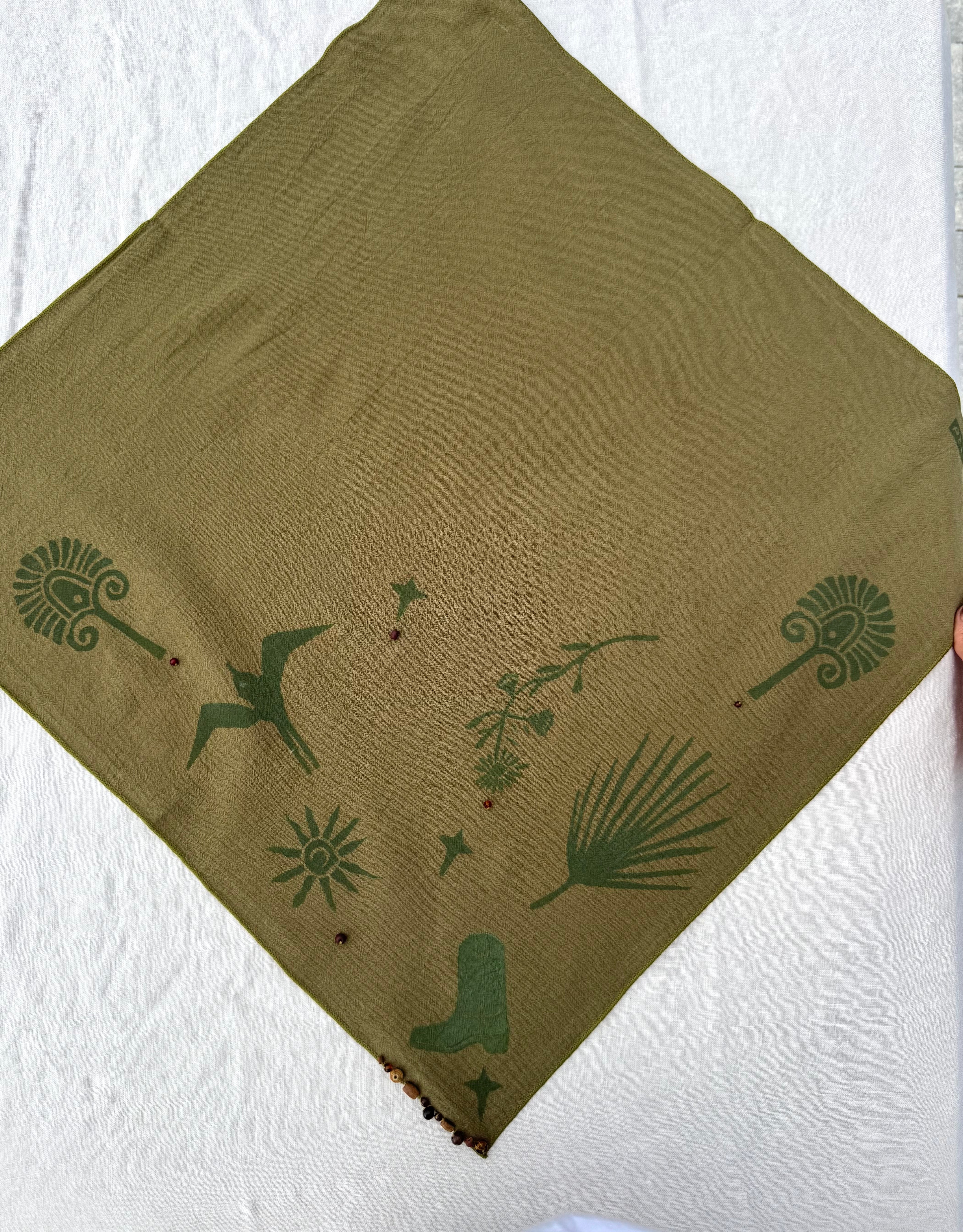 Moss Green Bandana: Cowboy Collective