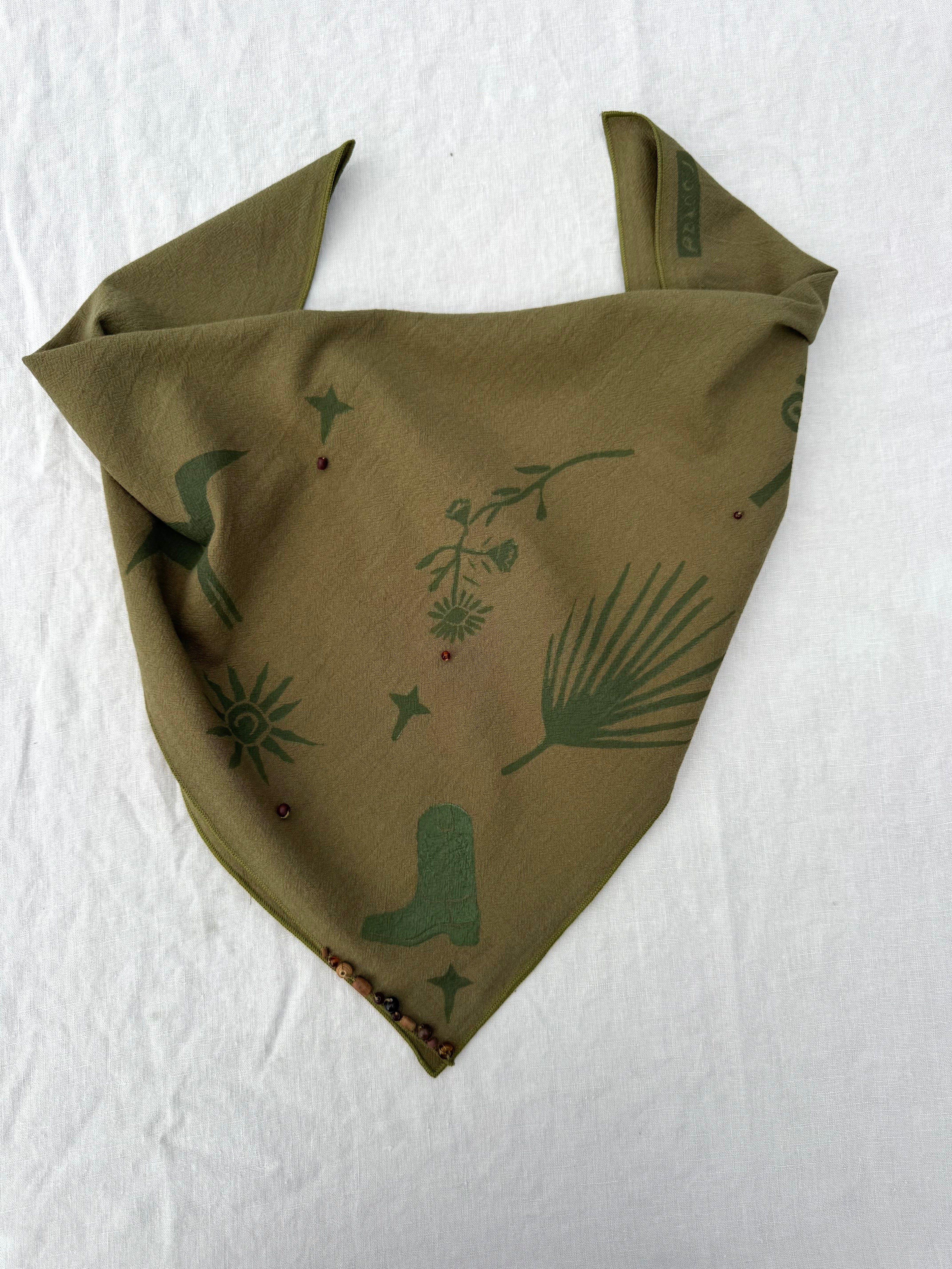 Moss Green Bandana: Cowboy Collective