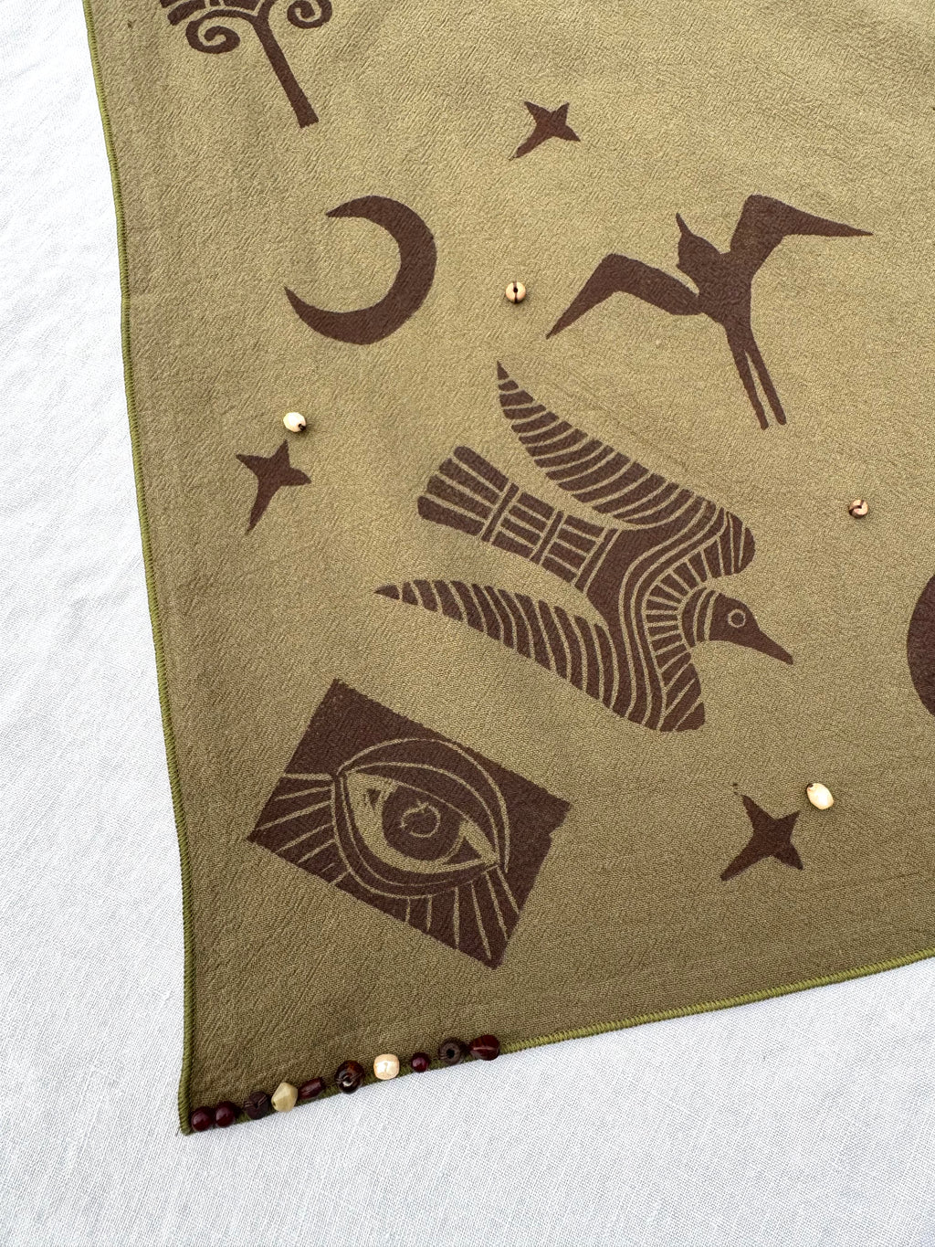 Moss Green Bandana: Bird's-Eye