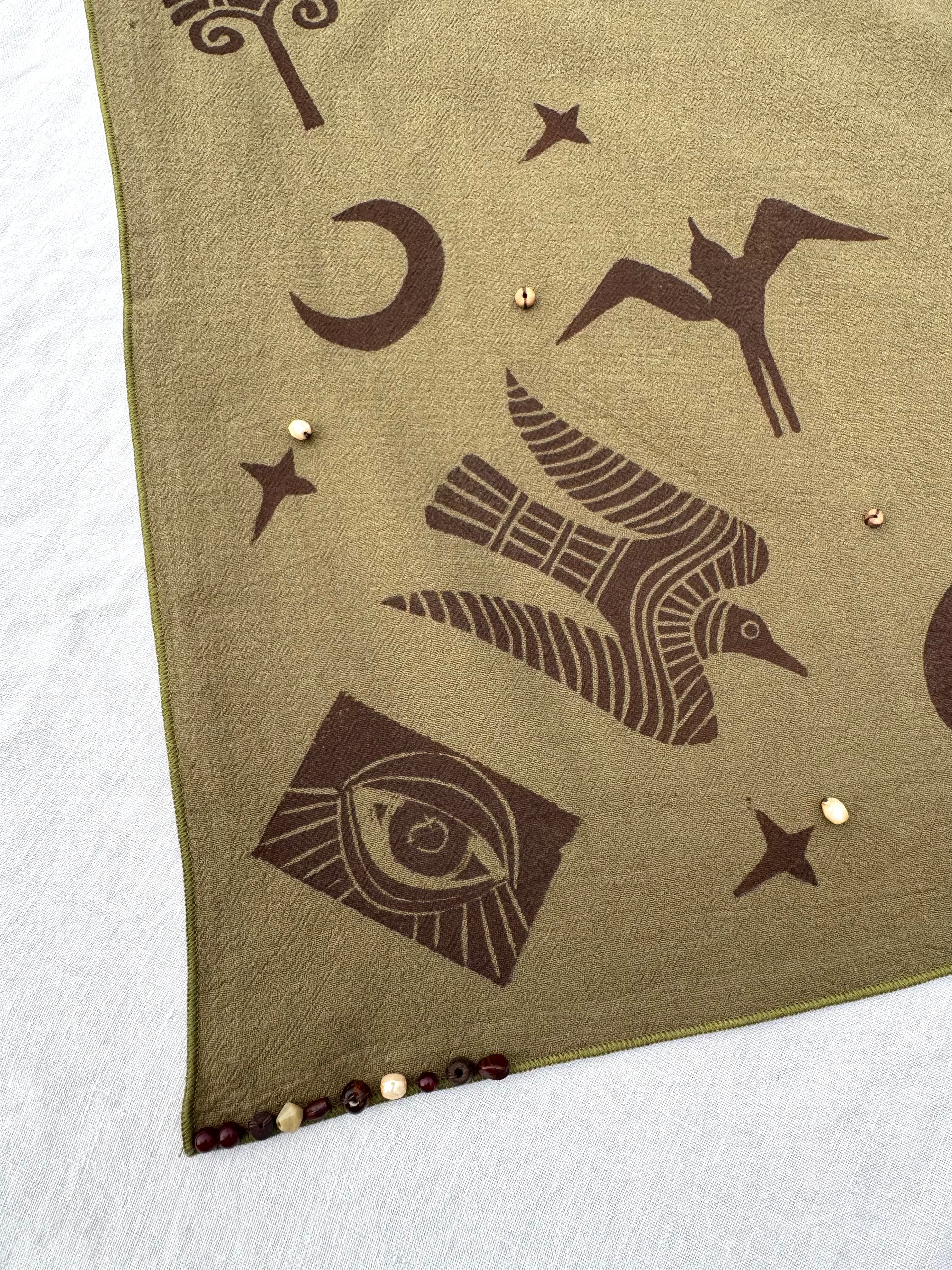 Moss Green Bandana: Bird's-Eye