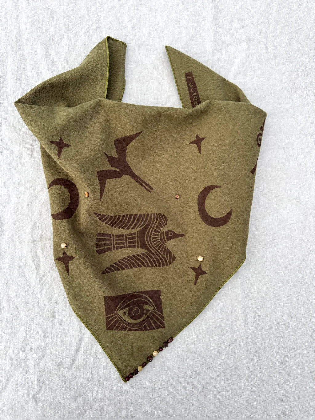 Moss Green Bandana: Bird's-Eye