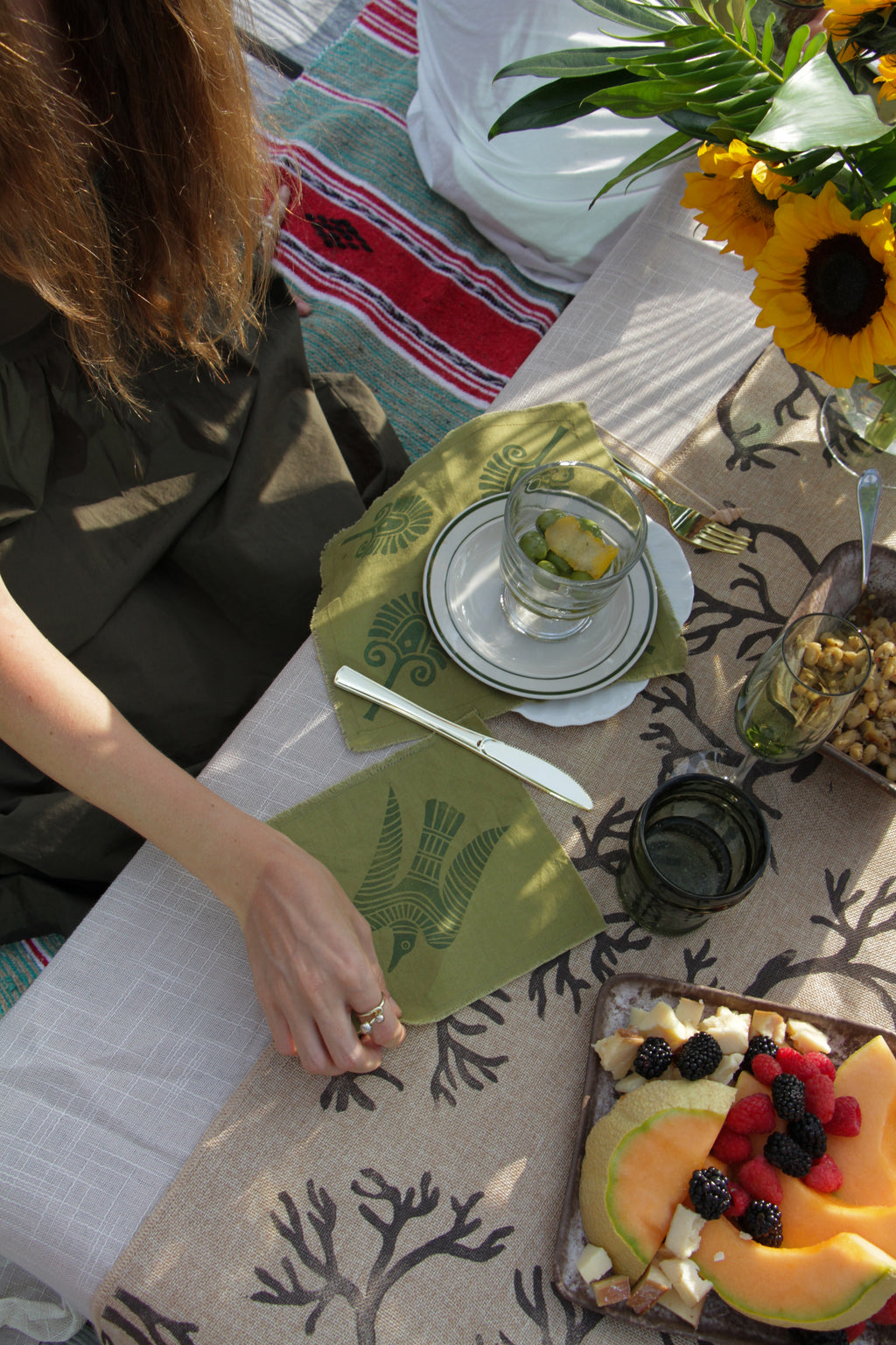 Olive Green Dinner Napkin