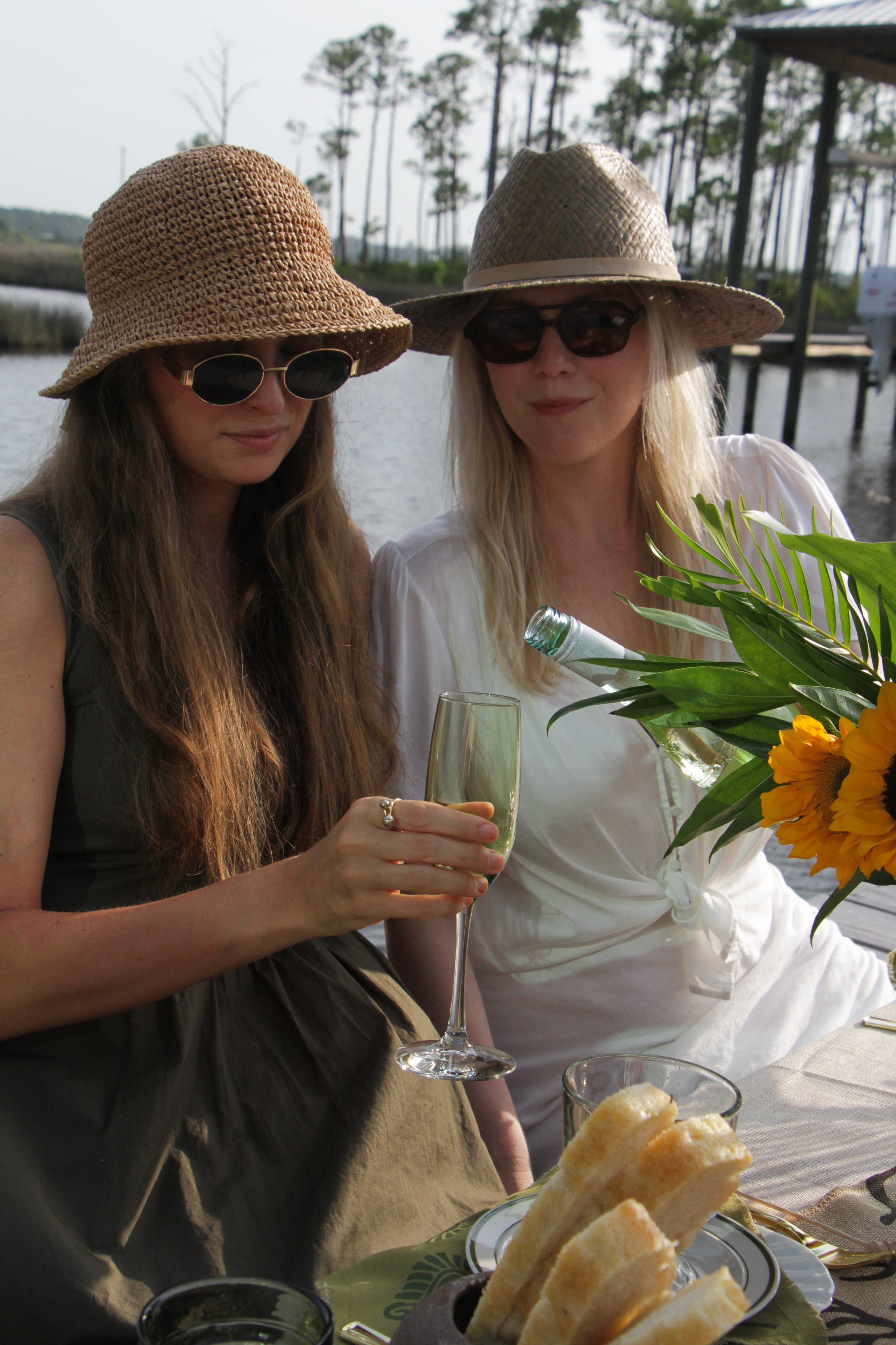 Green Champagne Glasses