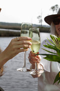 Green Champagne Glasses