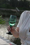 Short Green Wine Glasses