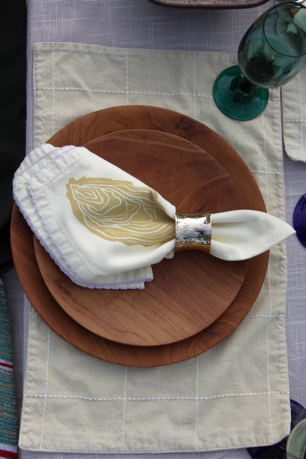 Butter Yellow Stitched Placemats
