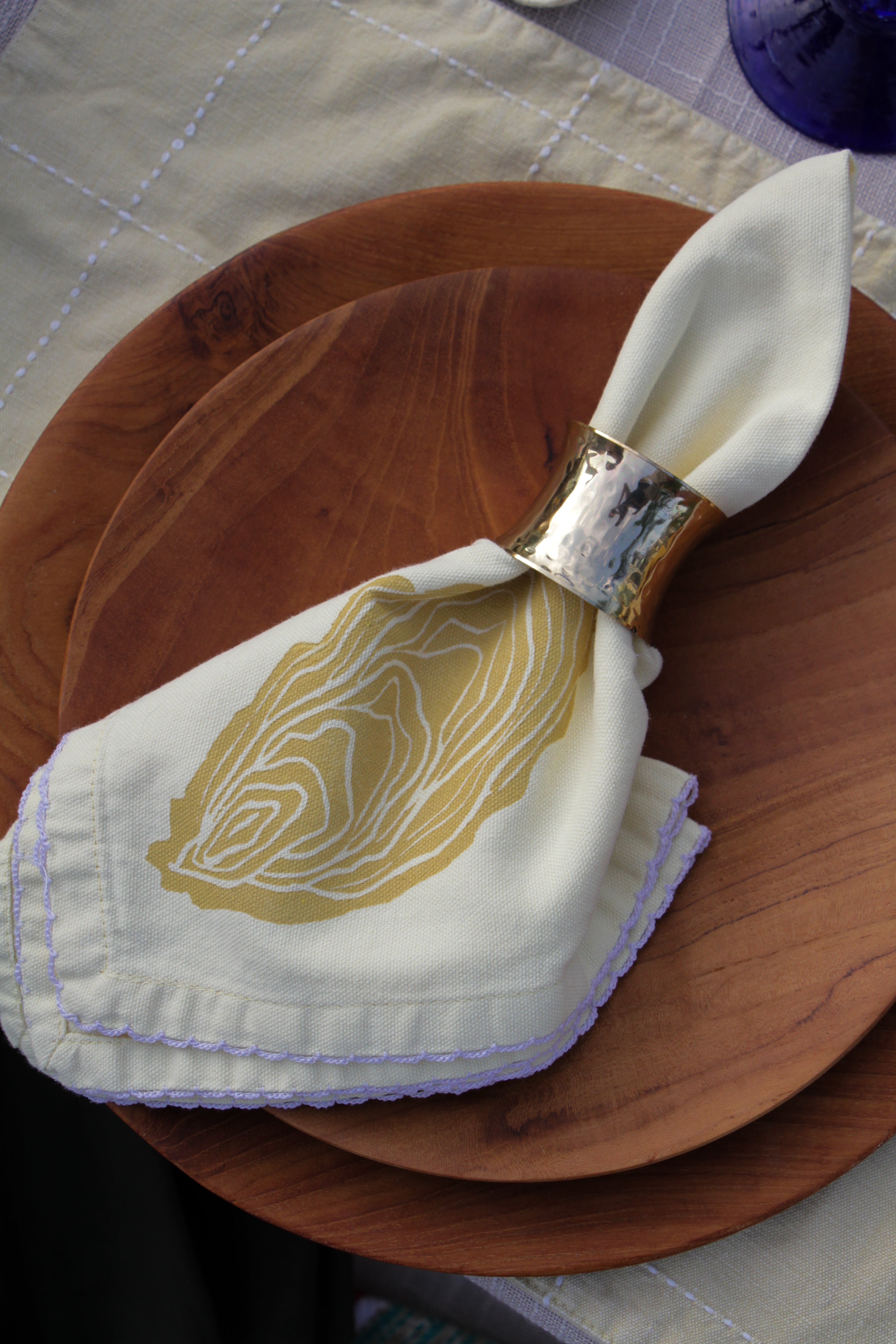 Yellow Oyster Cloth Napkins