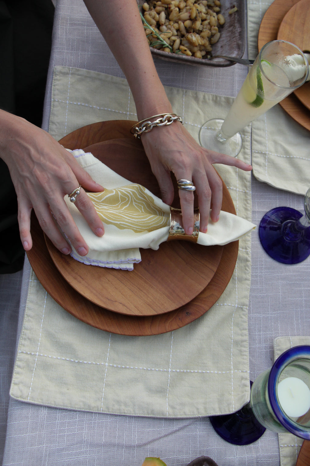 Yellow Oyster Cloth Napkins