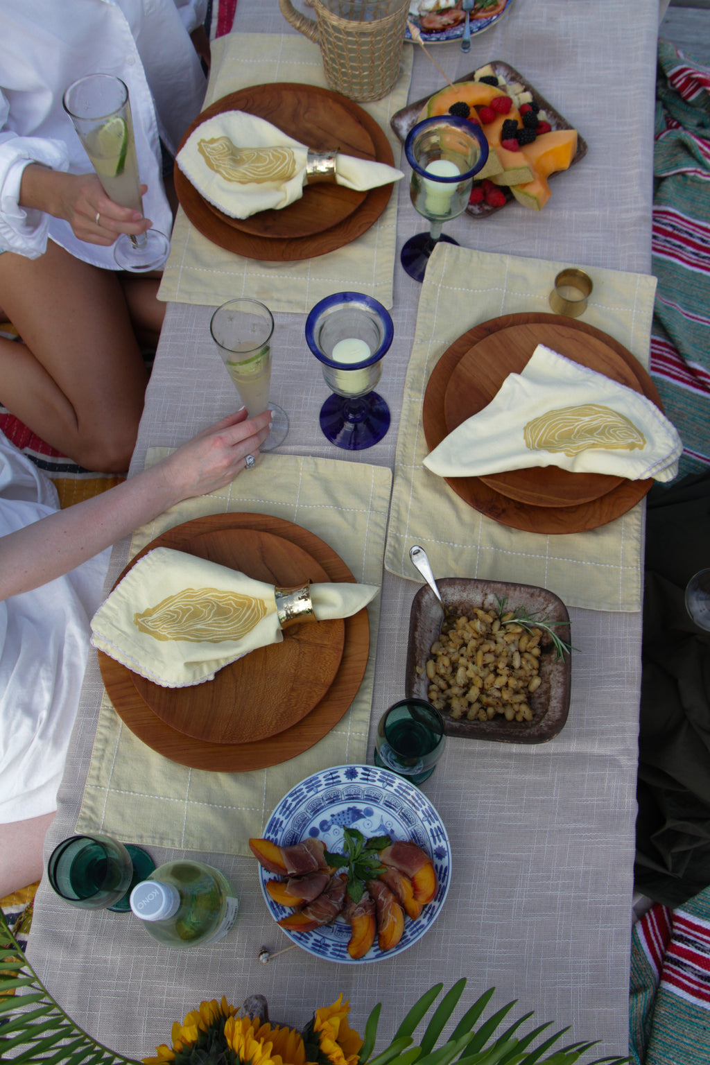 Butter Yellow Stitched Placemats