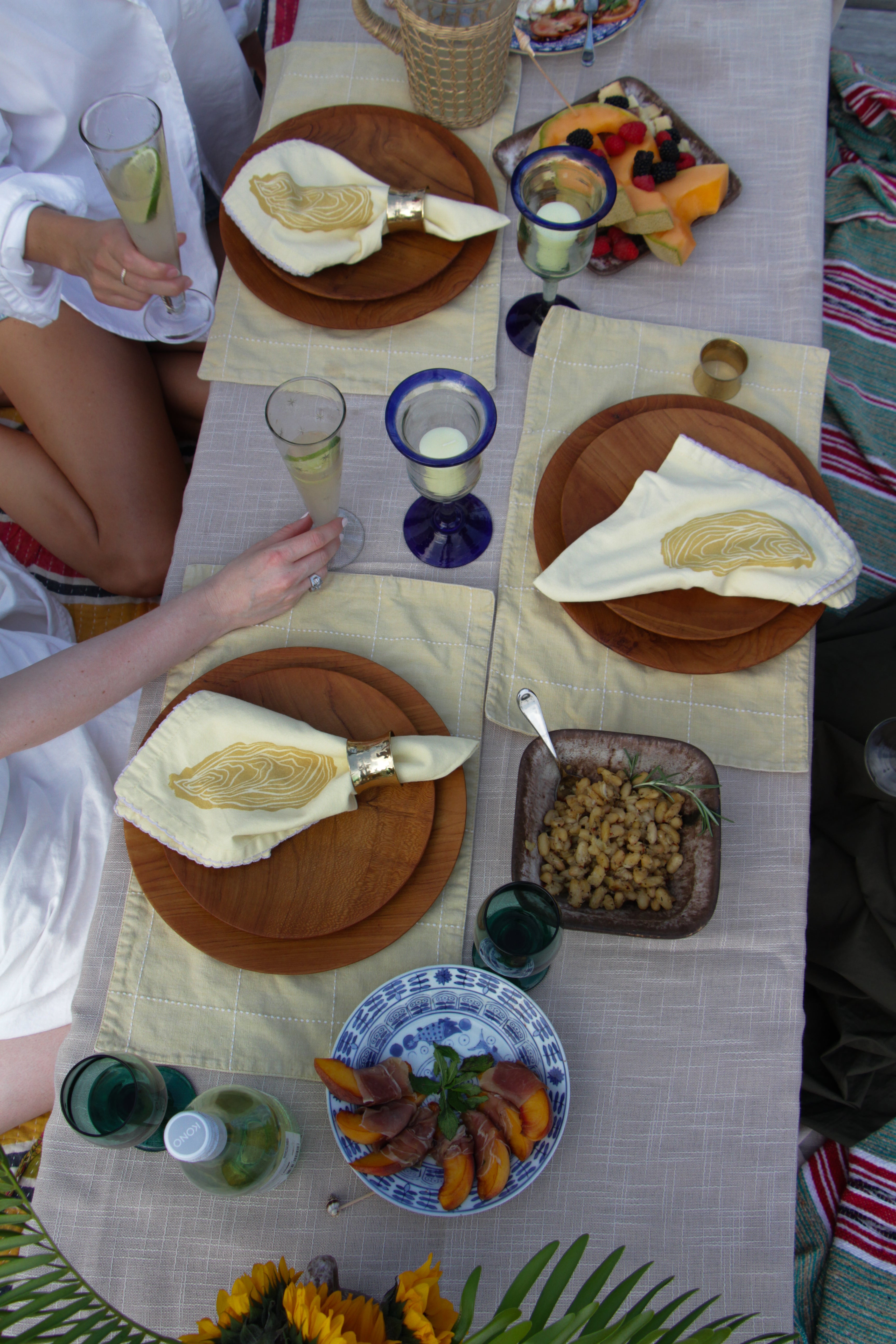 Butter Yellow Stitched Placemats