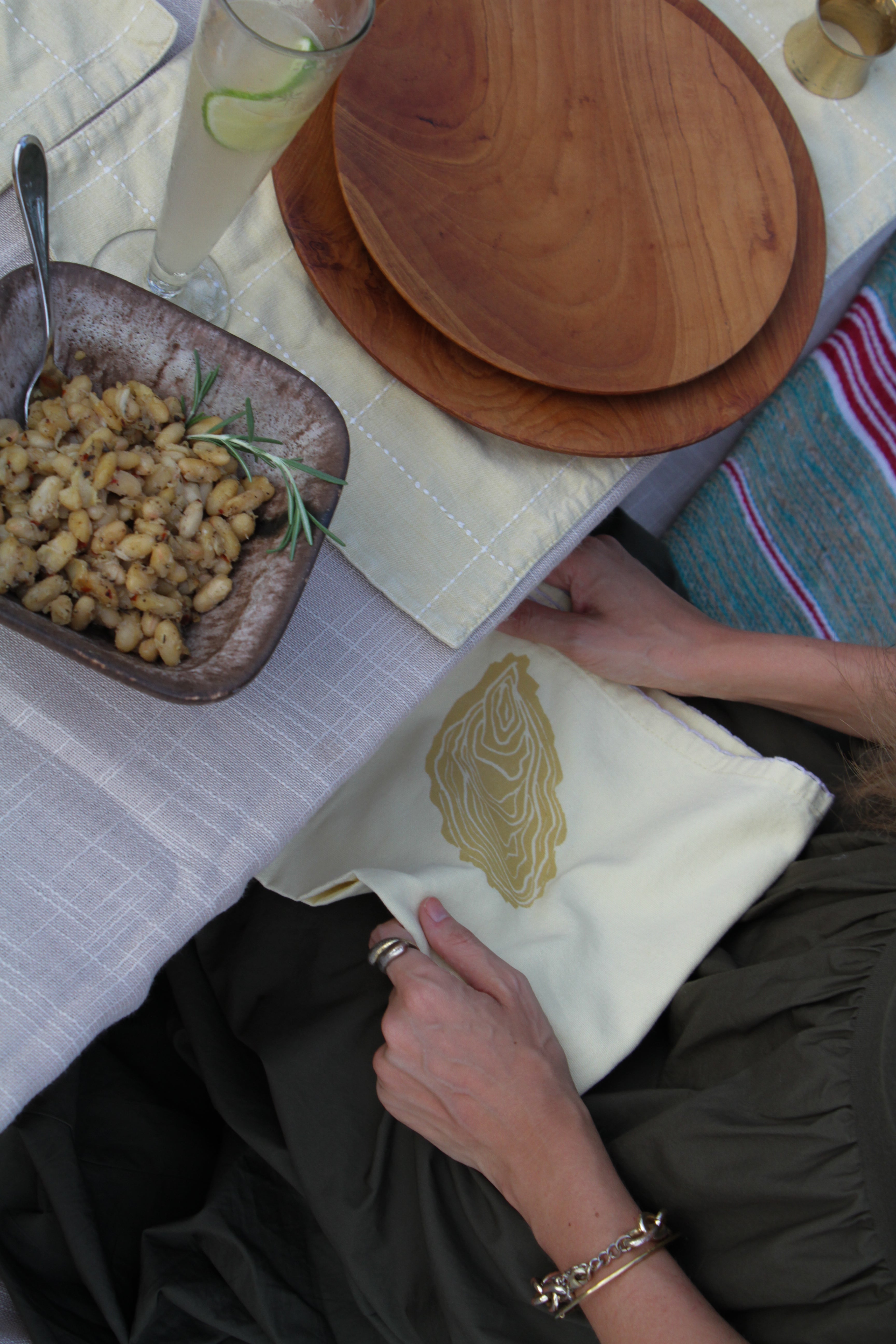 Yellow Oyster Cloth Napkins