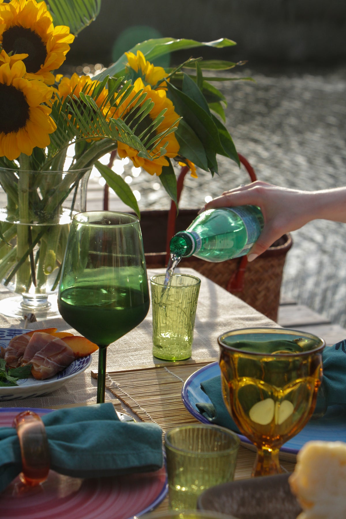 Green Wine Glasses