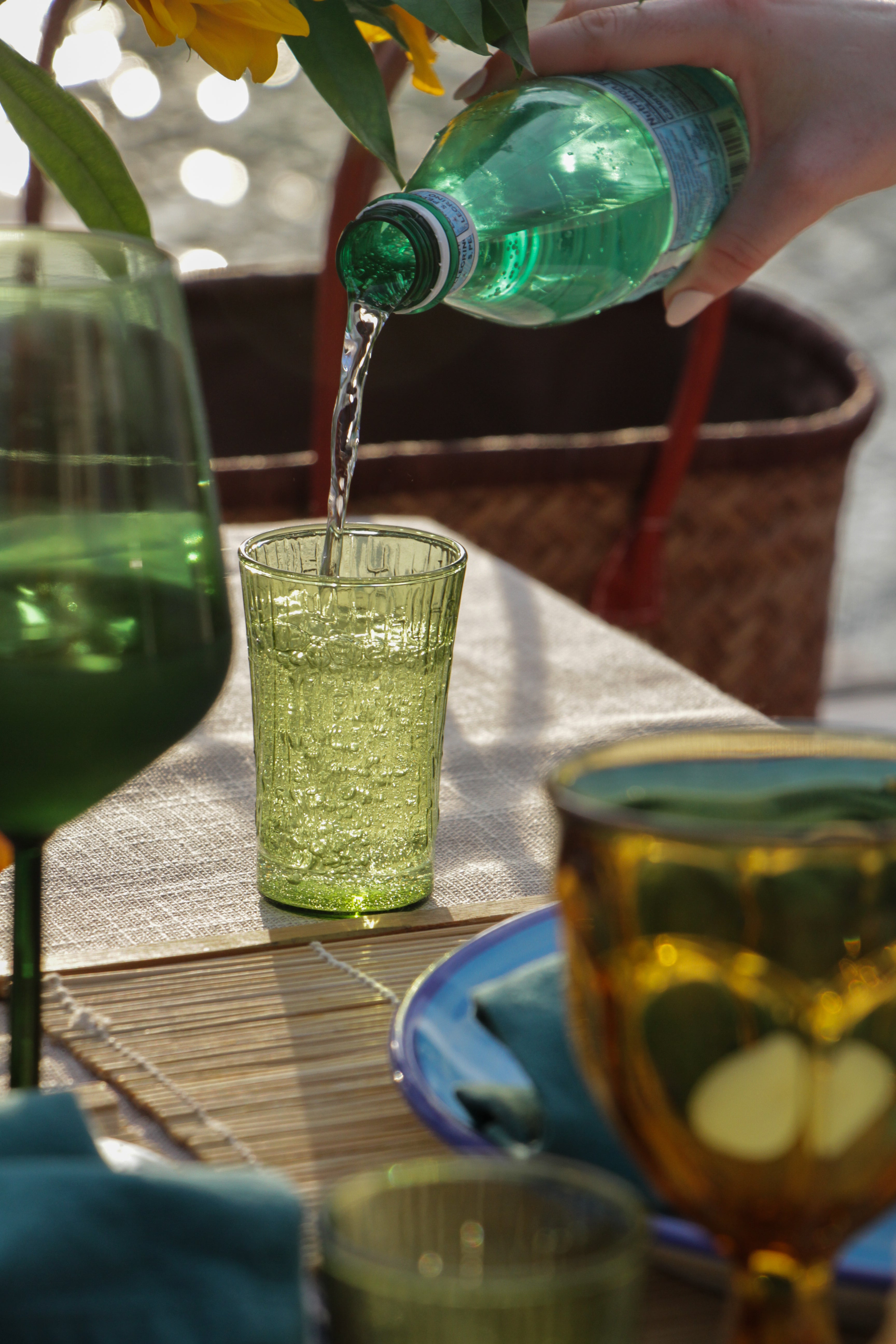 Green Bamboo Glass