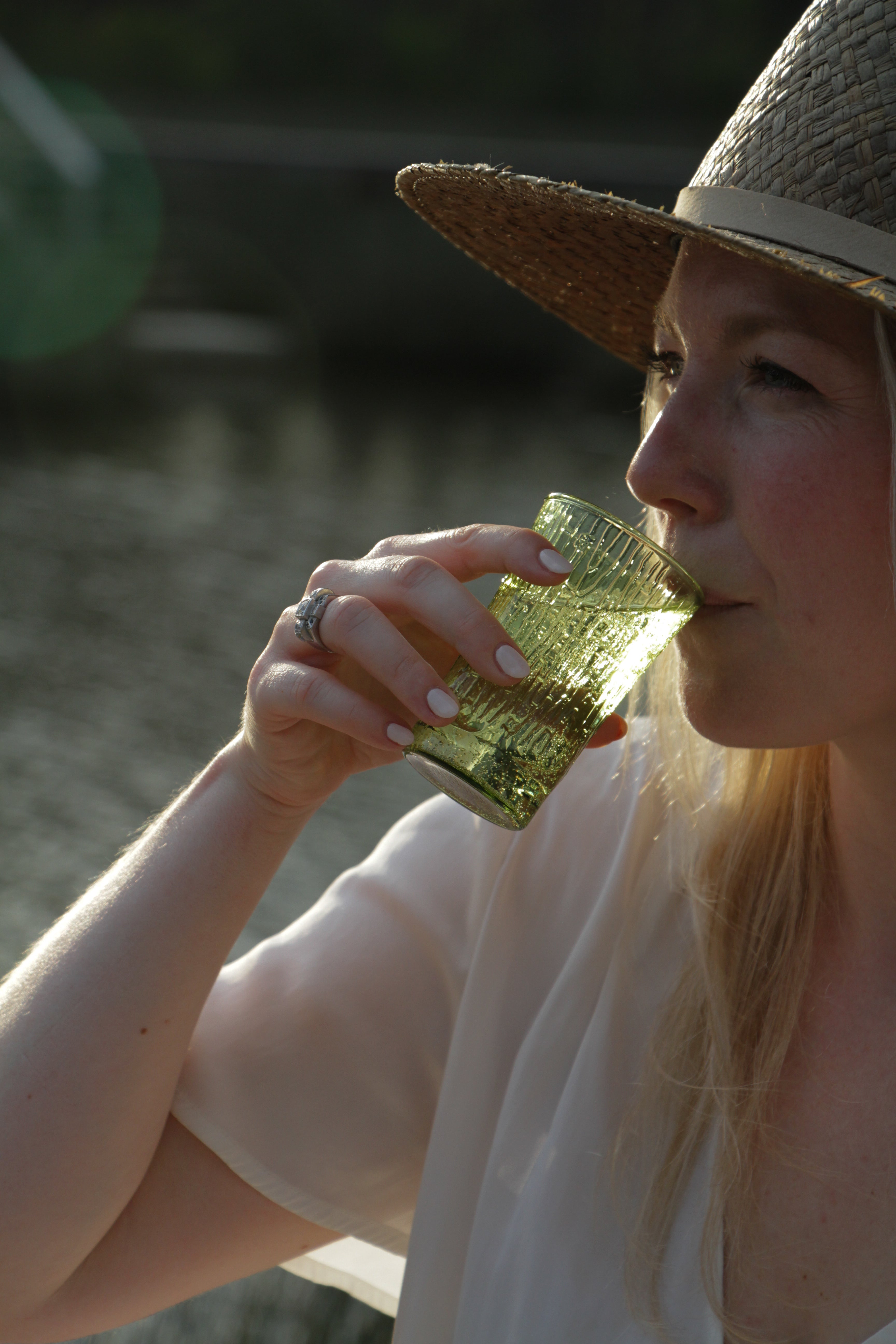 Green Bamboo Glass