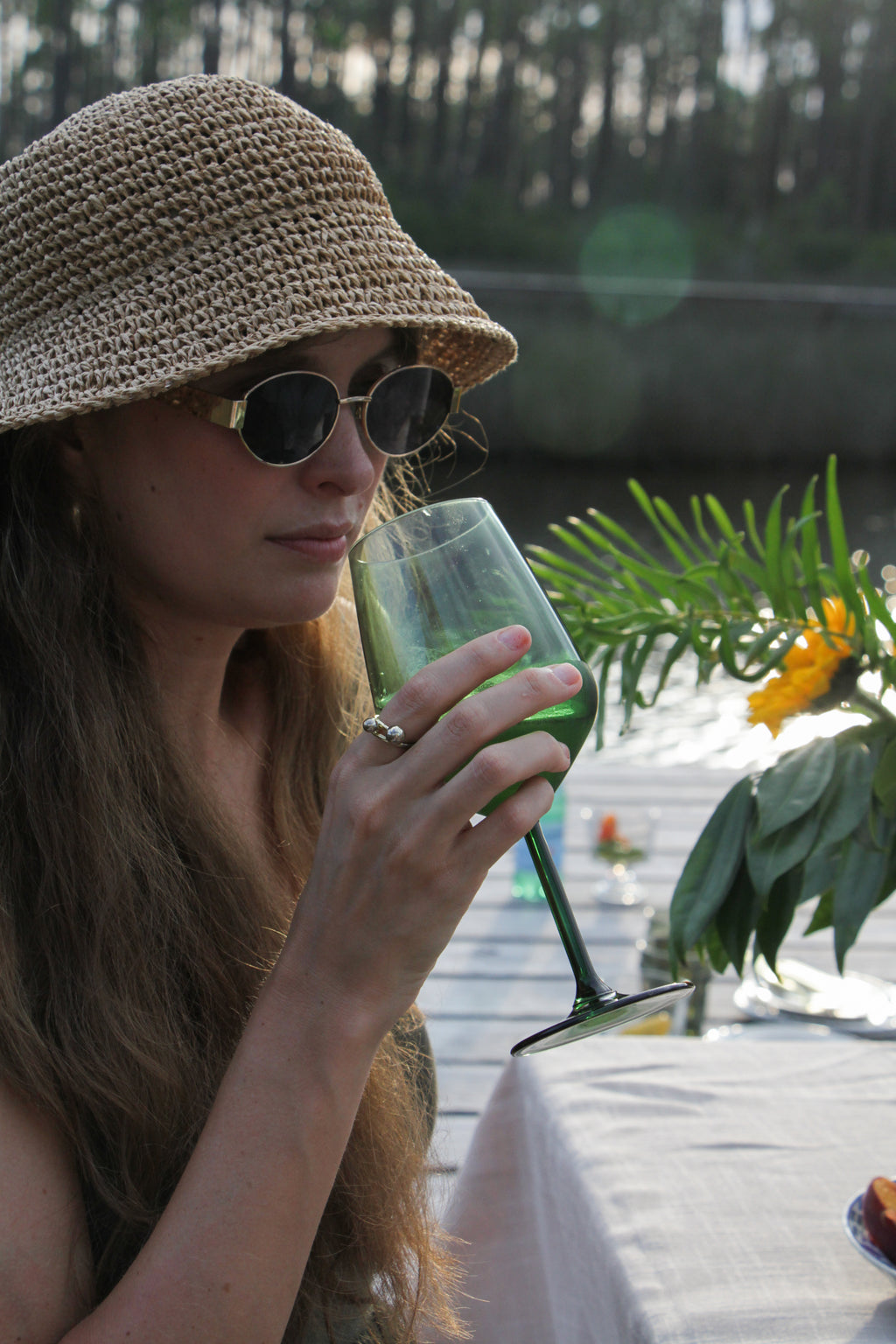 Green Wine Glasses
