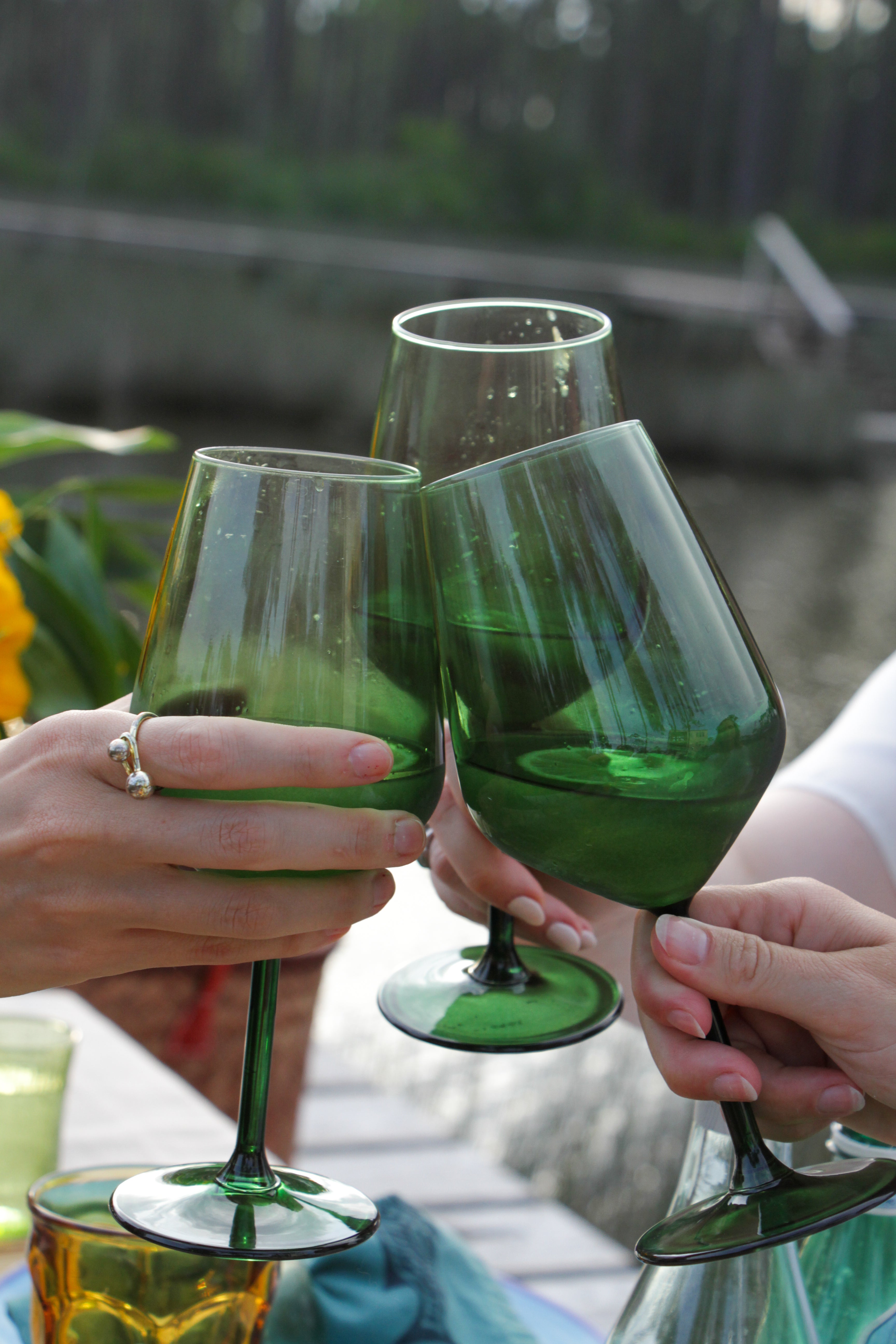 Green Wine Glasses