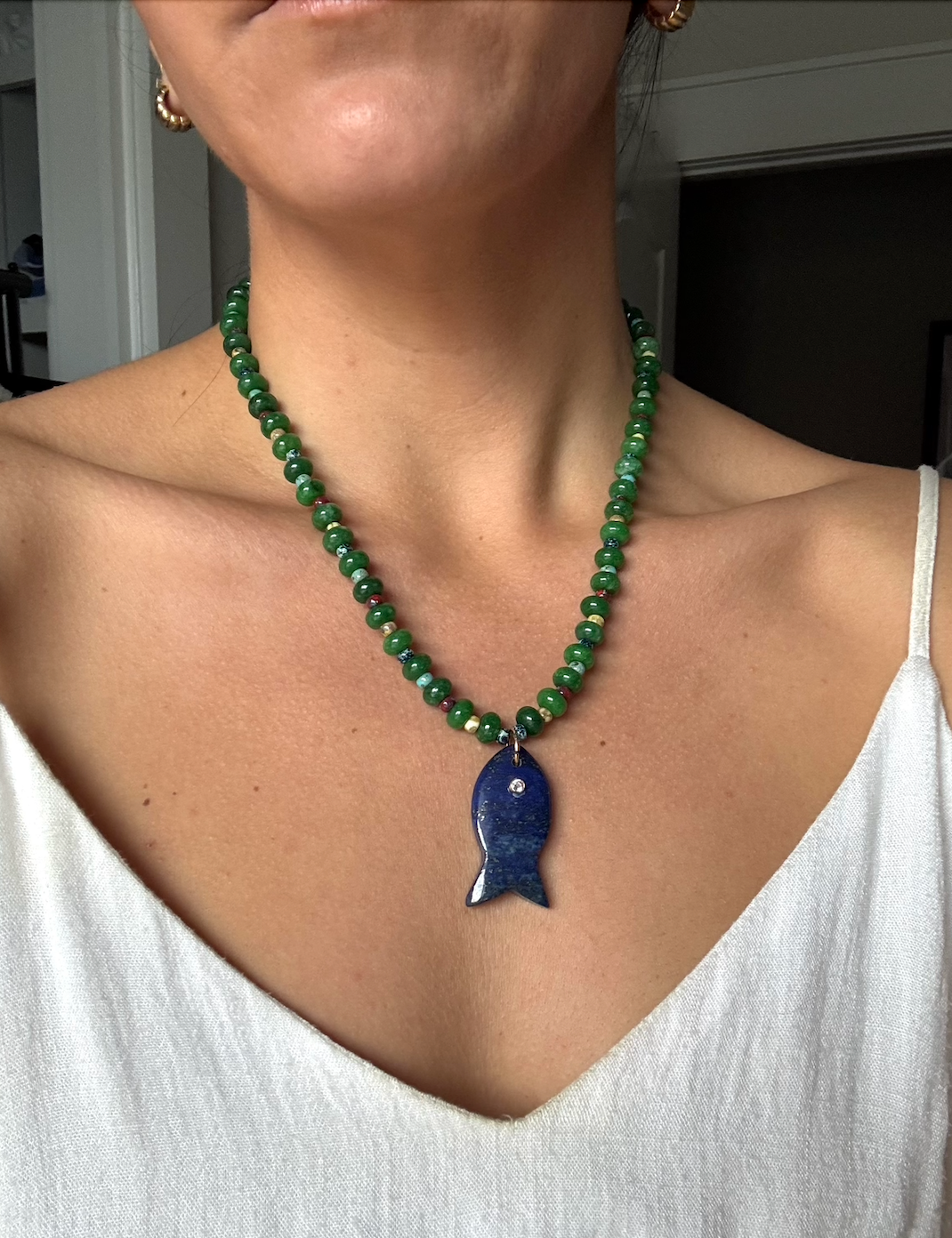 Lapis Fish Necklace