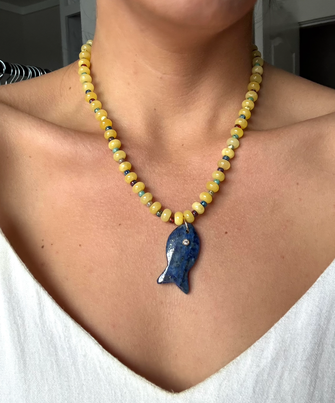 Lapis Fish Necklace