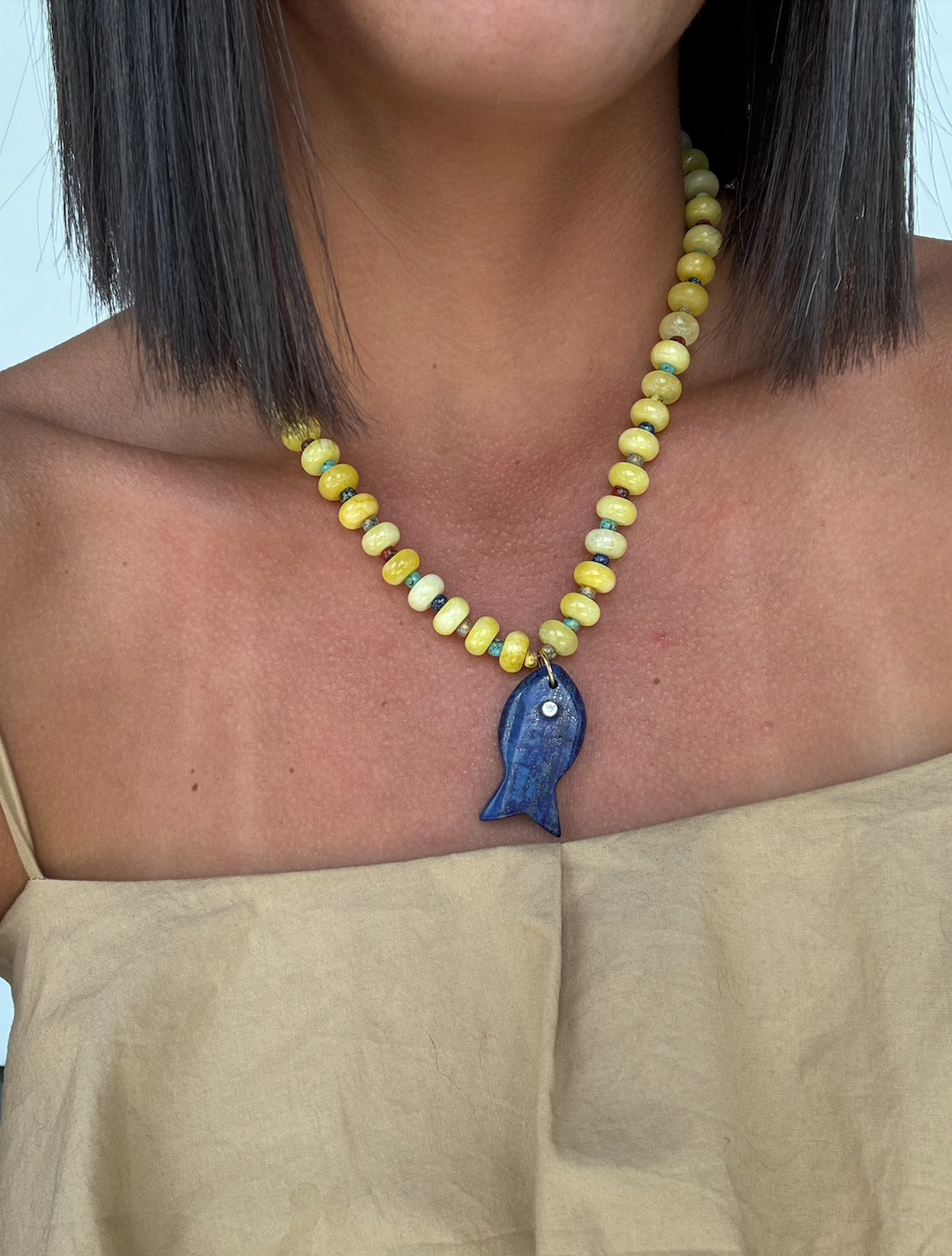 Lapis Fish Necklace