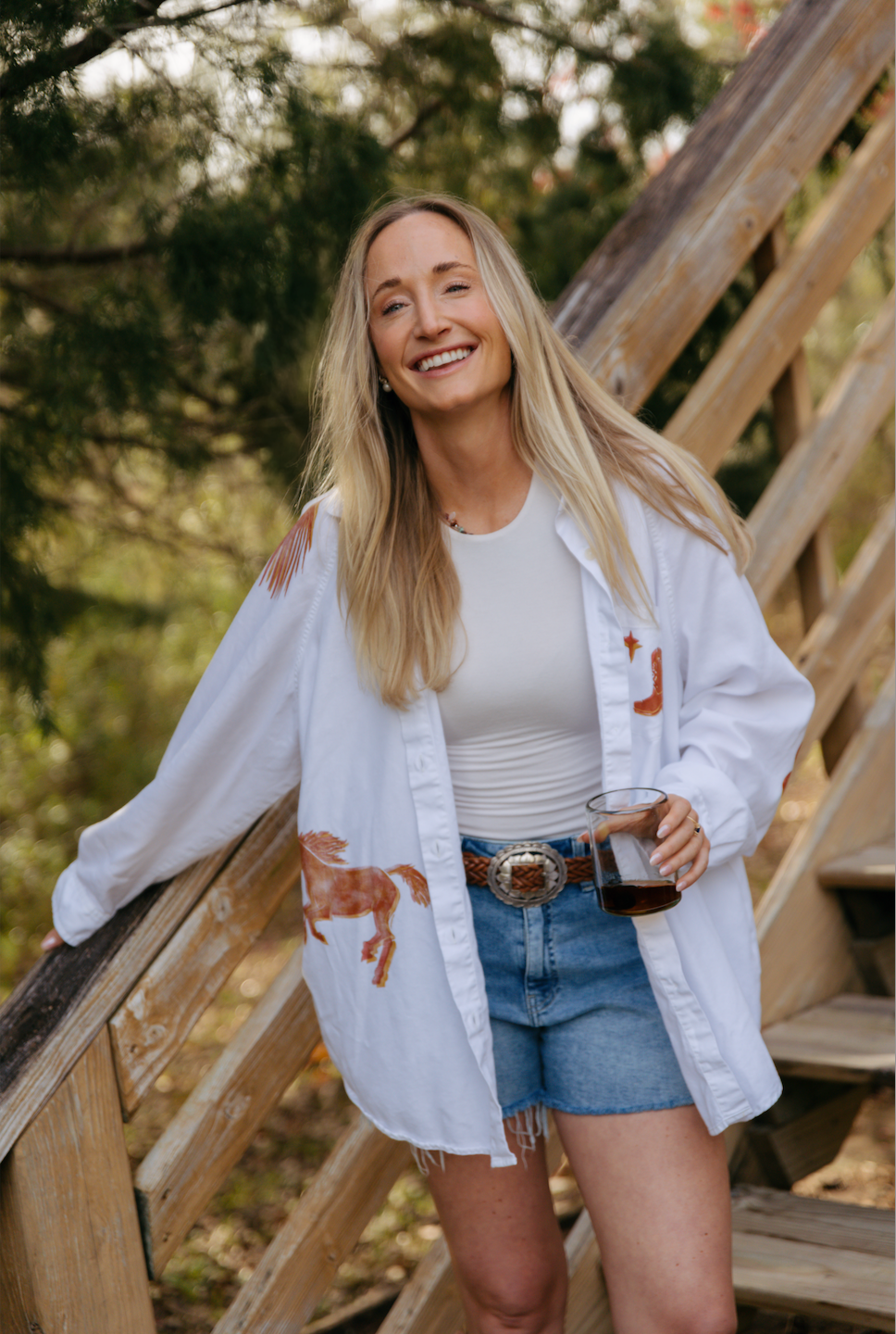 Fire Horse Button Down