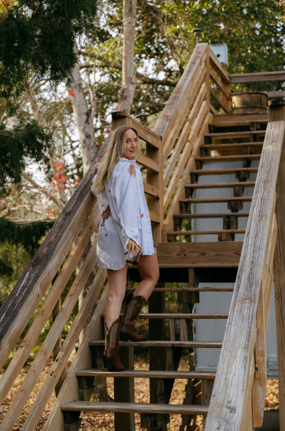 Fire Horse Button Down