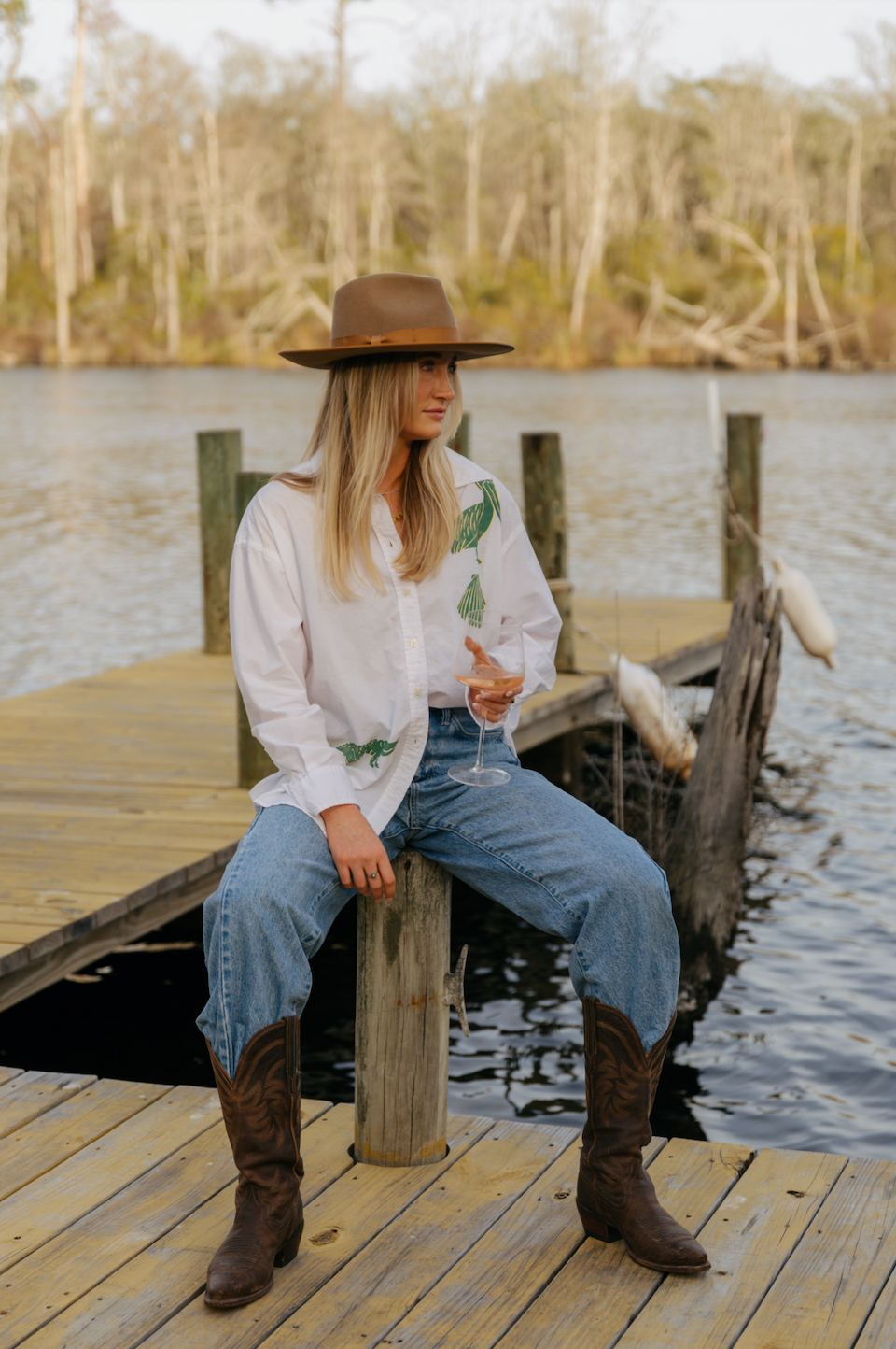 In the Mangroves Button Down