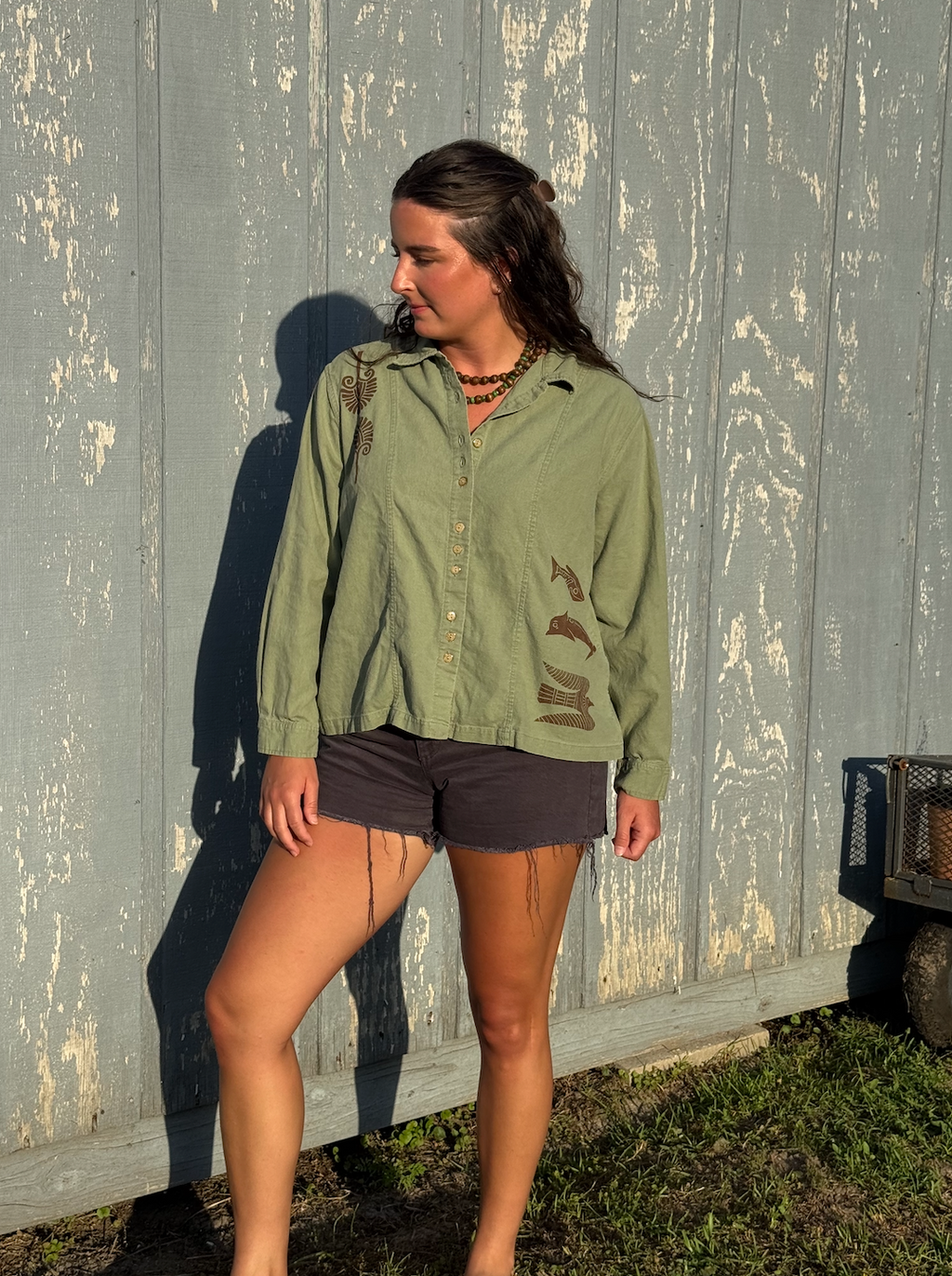 The Egyptian Series: Sage Green Button Down