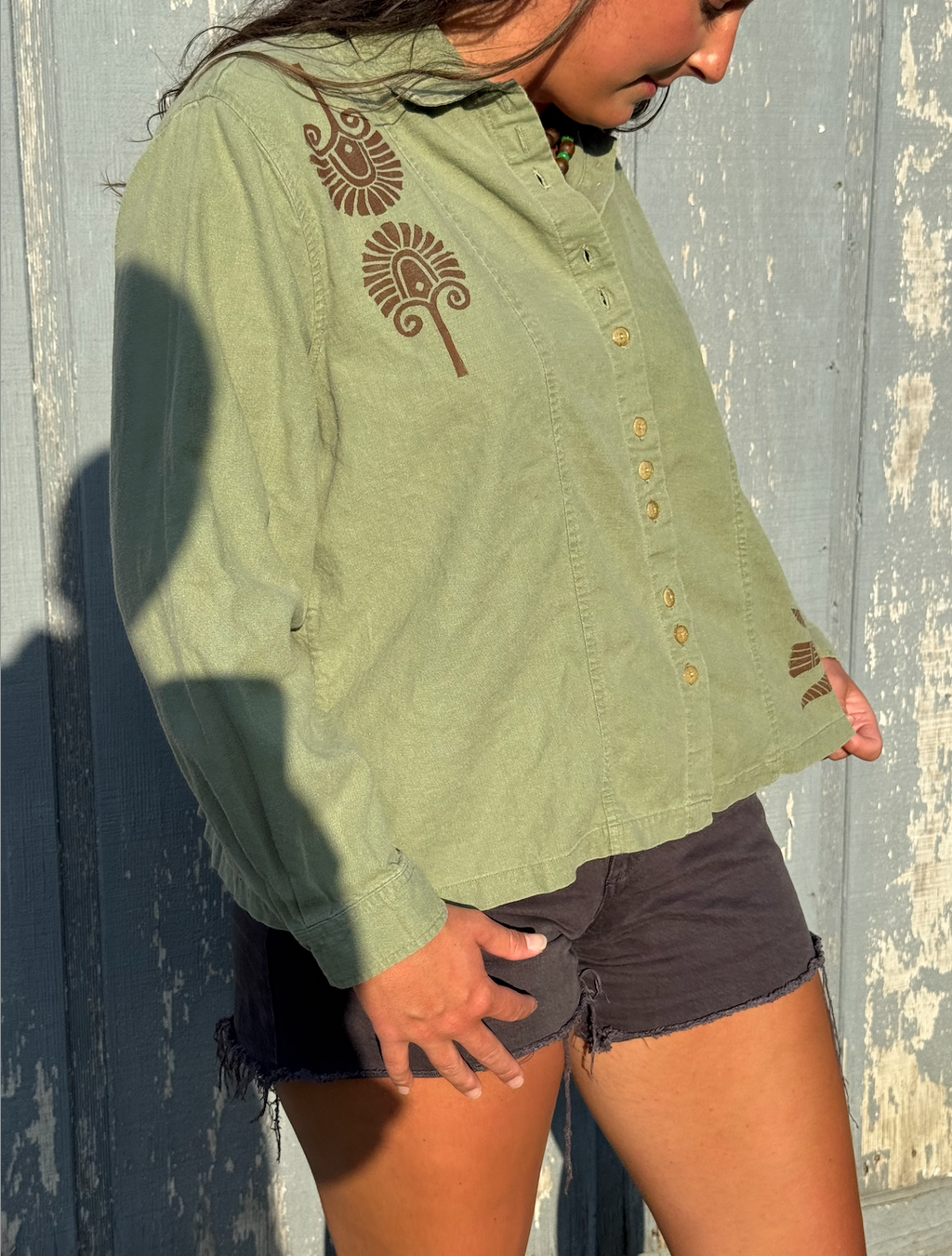 The Egyptian Series: Sage Green Button Down
