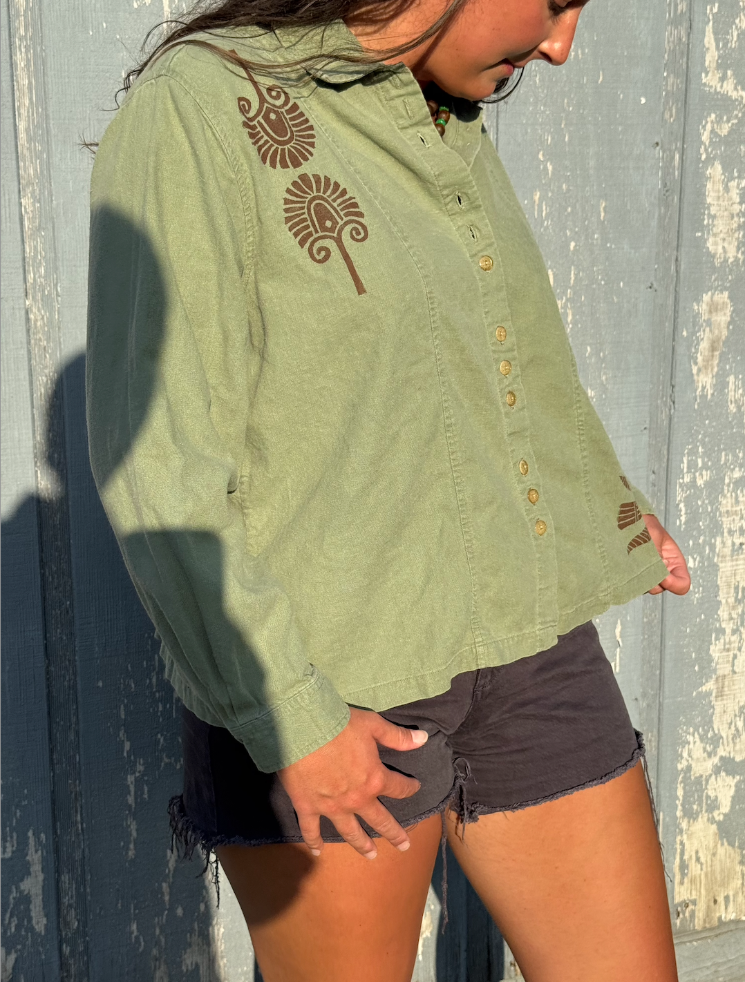 The Egyptian Series: Sage Green Button Down