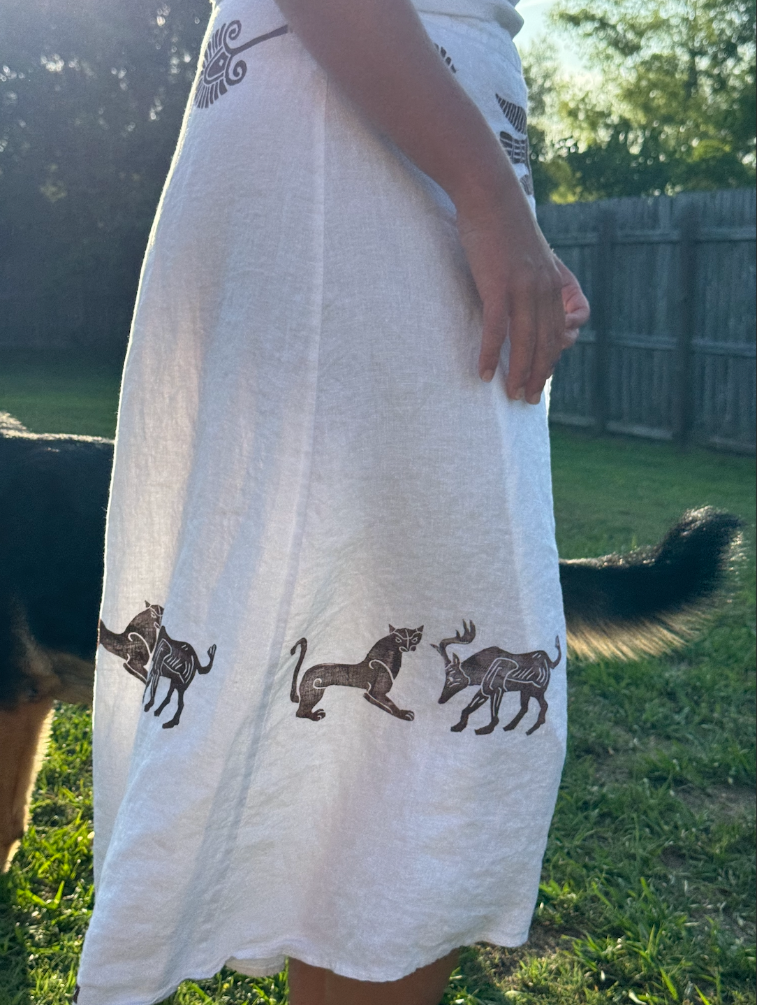The Egyptian Series: White Linen Wrap Skirt