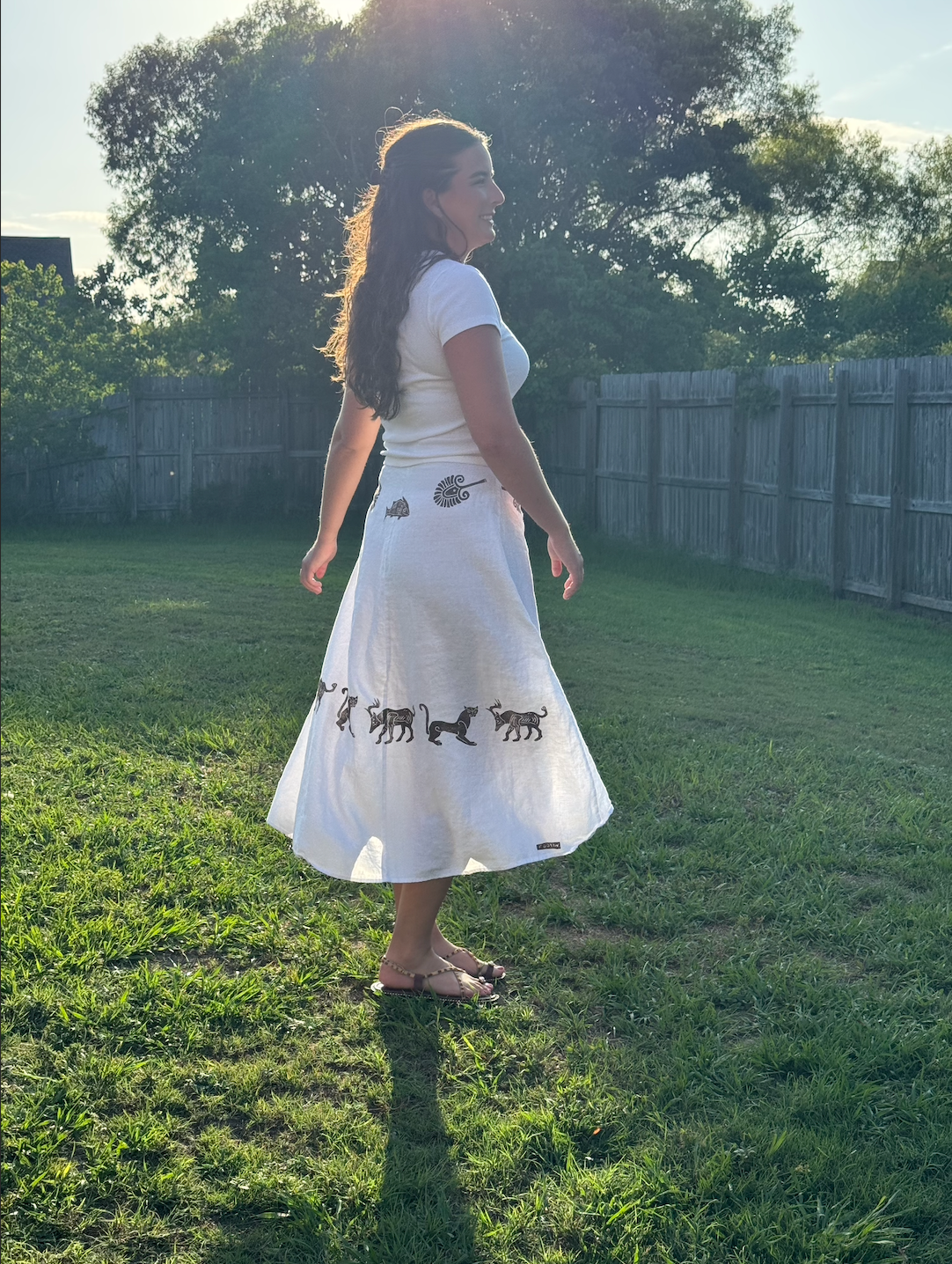 The Egyptian Series: White Linen Wrap Skirt