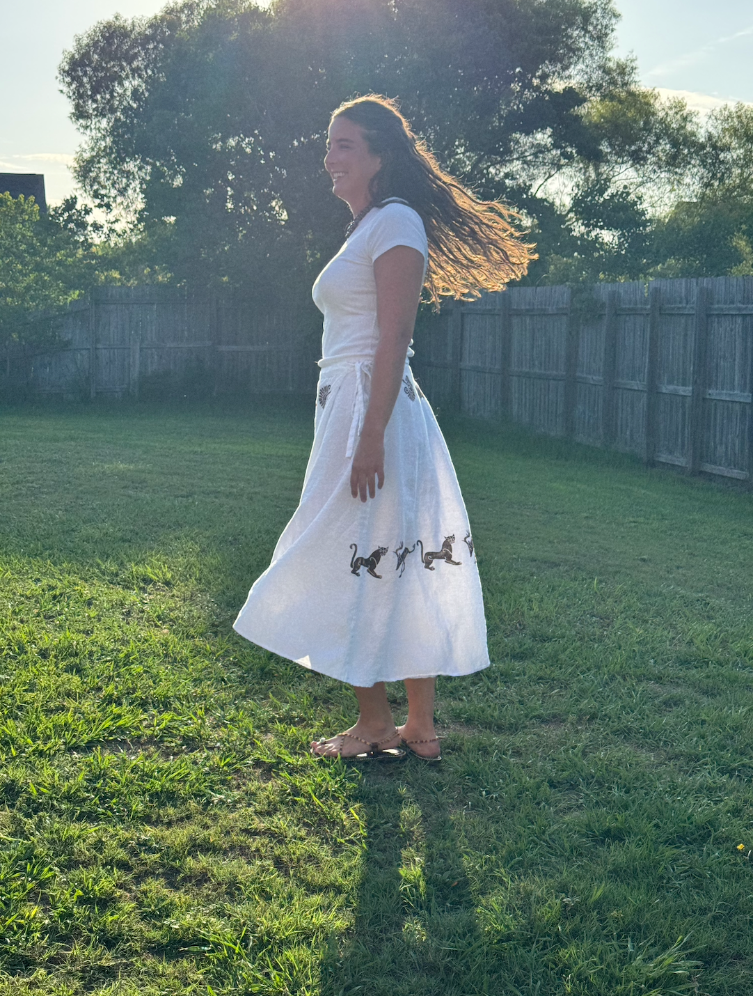 The Egyptian Series: White Linen Wrap Skirt