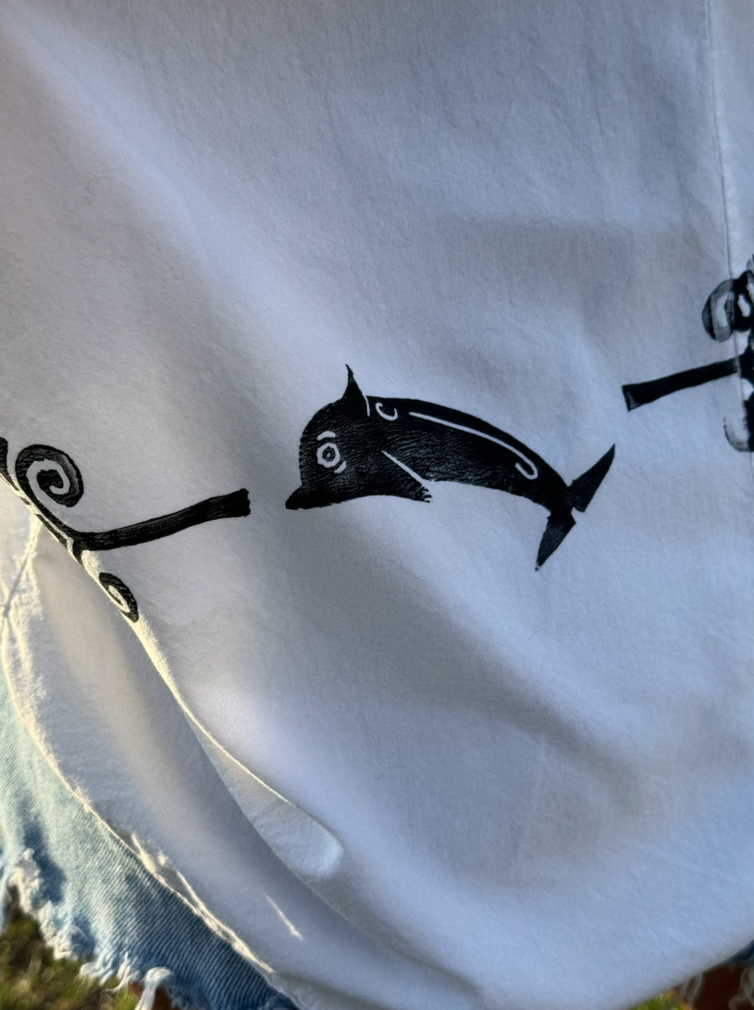 The Egyptian Series: White Dolman Button Up
