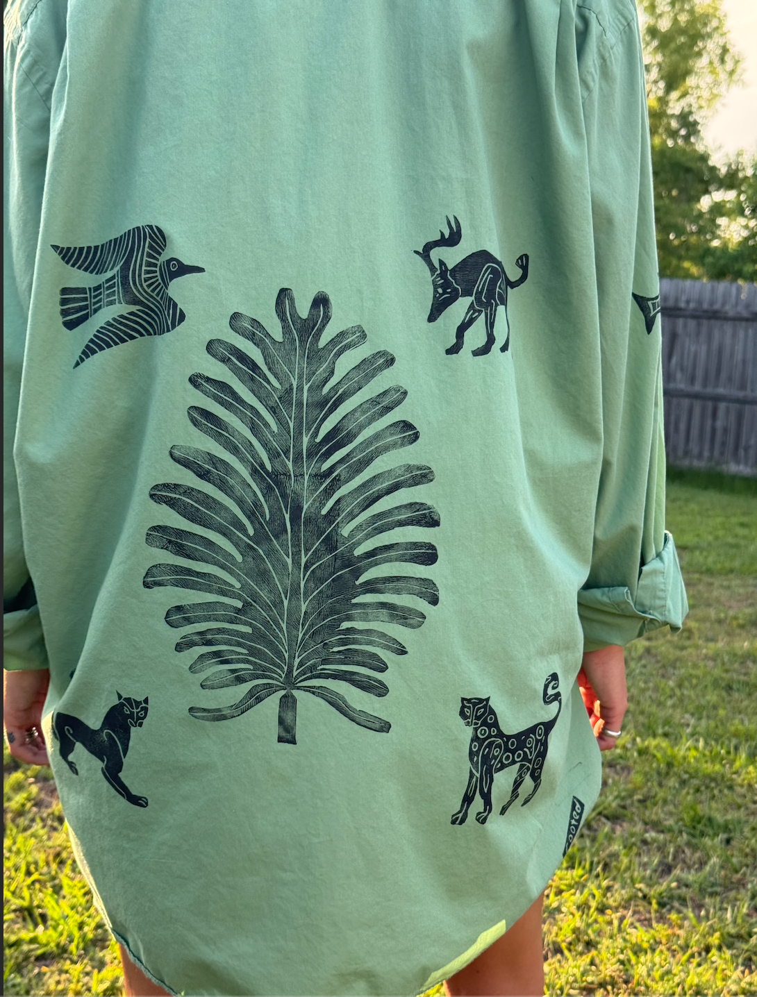 The Egyptian Series: Green Button Down