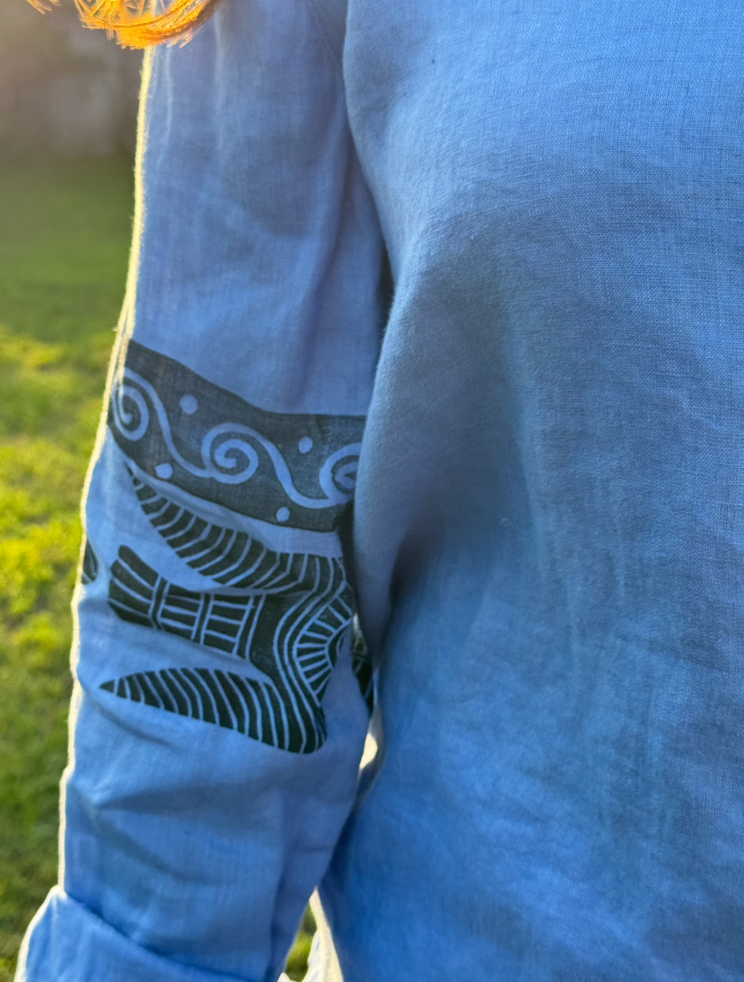 The Egyptian Series: Blue Linen Button Down