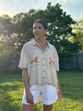 The Egyptian Series: Tan Short Sleeve Button Down