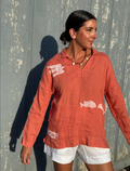 The Egyptian Series: Terracotta Linen Tunic