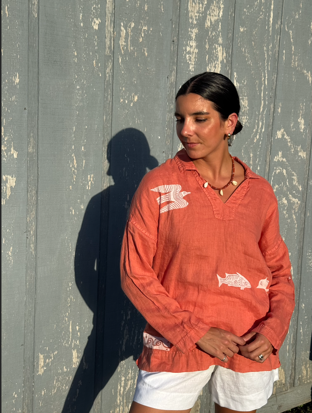 The Egyptian Series: Terracotta Linen Tunic