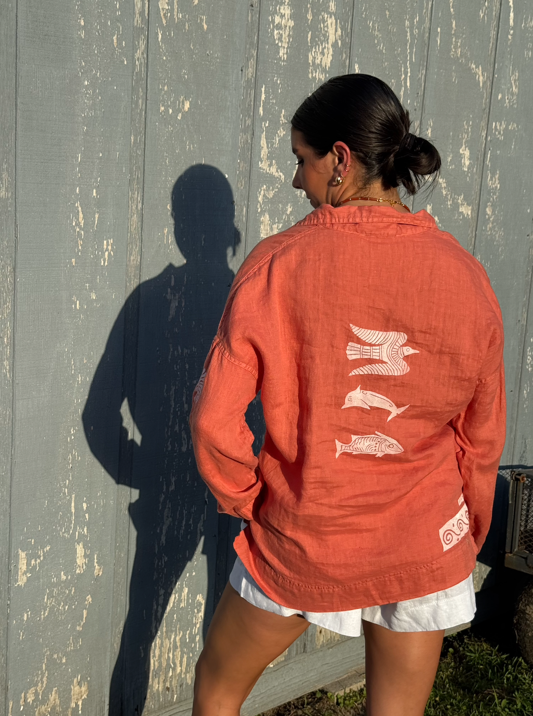 The Egyptian Series: Terracotta Linen Tunic
