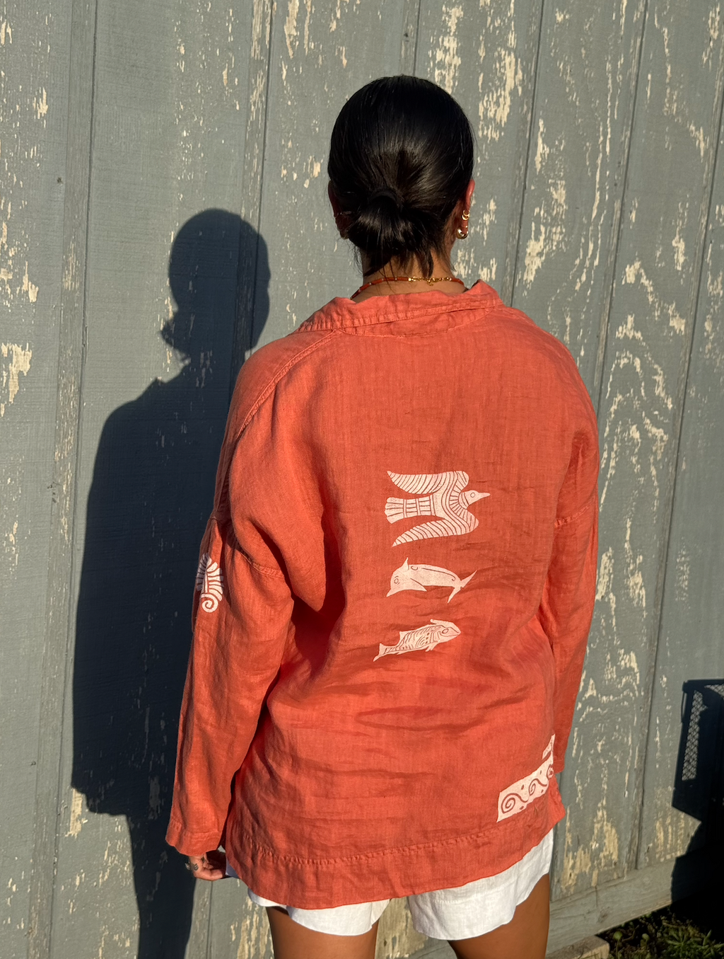 The Egyptian Series: Terracotta Linen Tunic