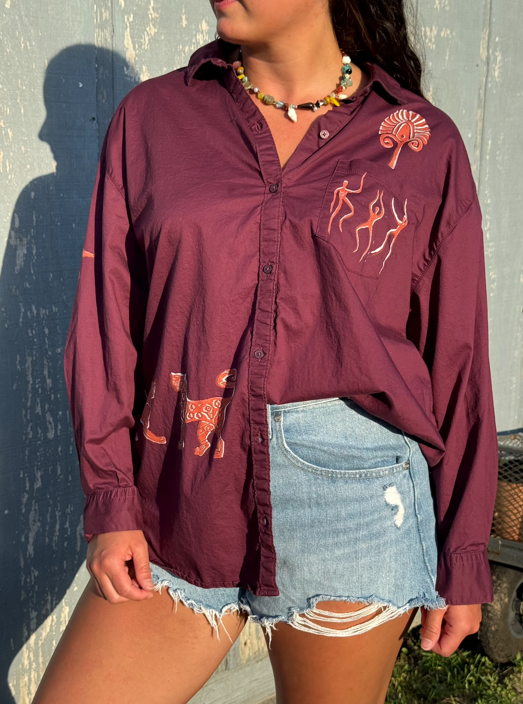 The Egyptian Series: Maroon Button Down