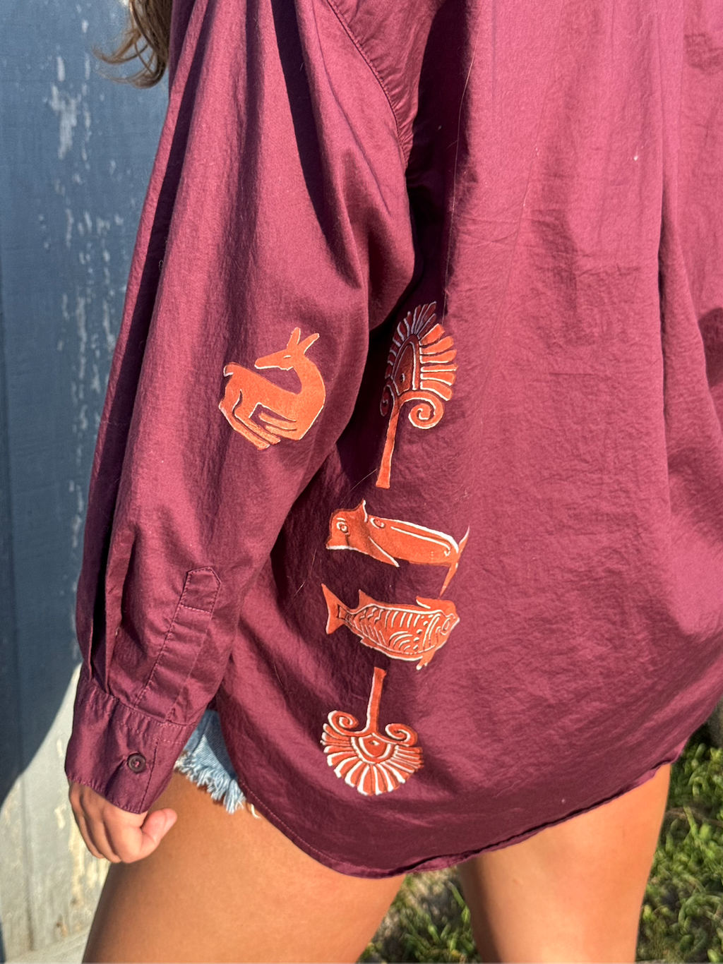 The Egyptian Series: Maroon Button Down