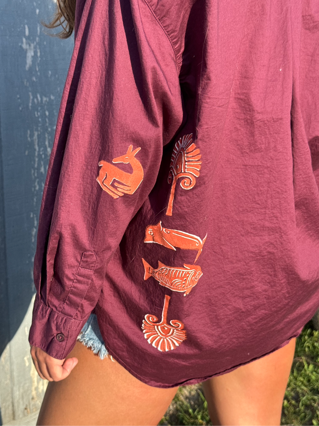 The Egyptian Series: Maroon Button Down