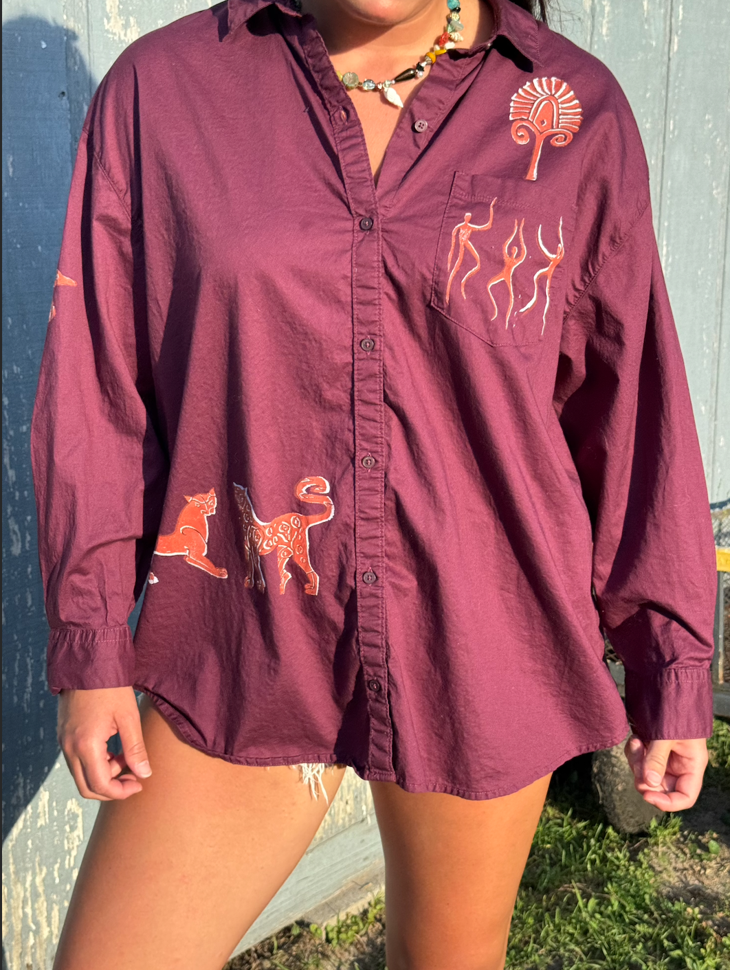 The Egyptian Series: Maroon Button Down